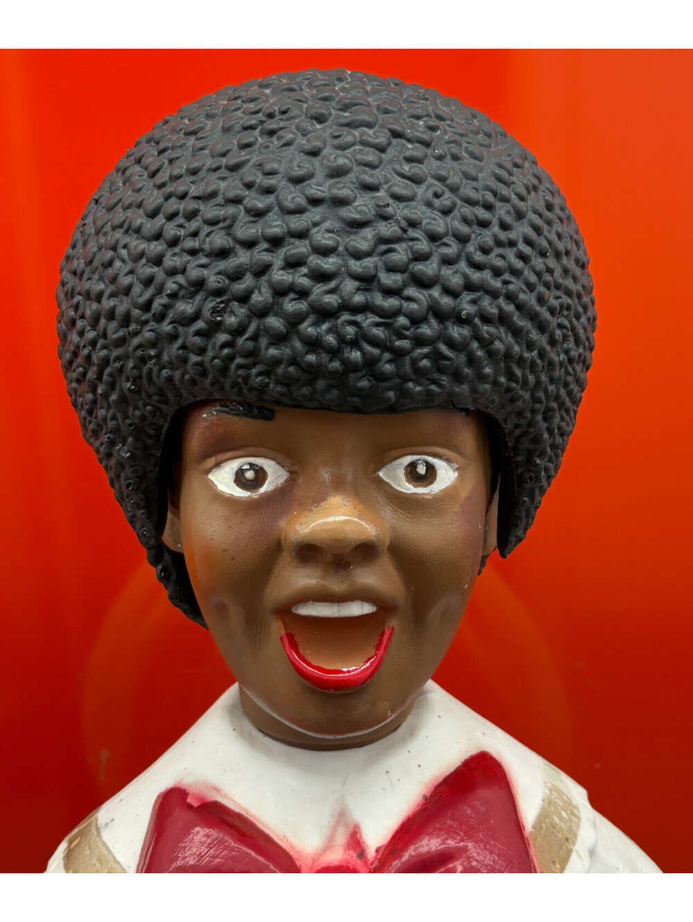 Poloron Christmas Blow Mold African American Black Choir Caroler 48in Afro Rare - Picture 5 of 16